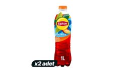 2'li Lipton Ice Tea Şekersiz Şeftali Aromalı Soğuk Çay 1 L Paketi