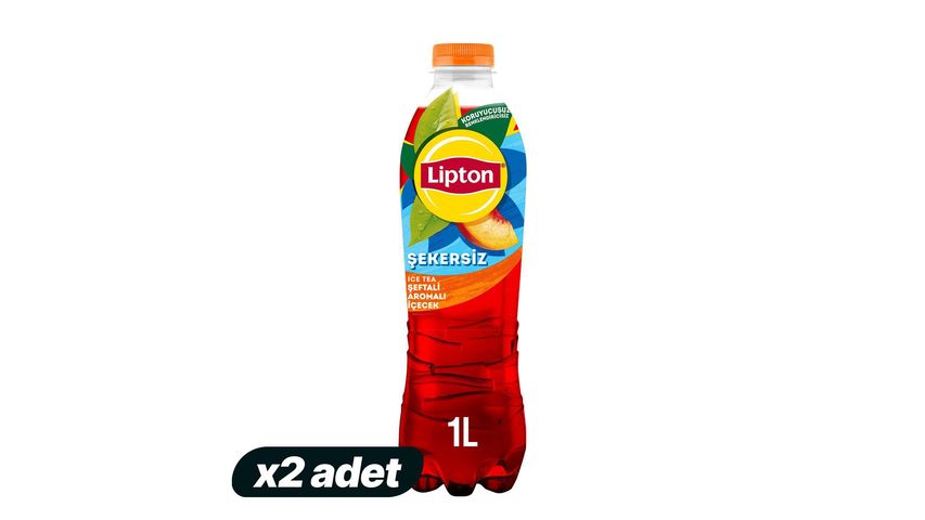 2x Lipton Ice Tea Sugar-Free Peach Flavored Iced Tea 1 L Bundle