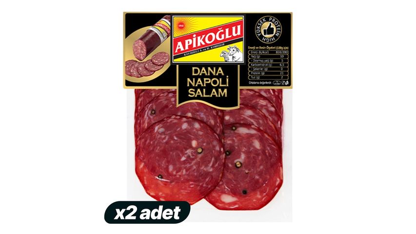 2'li Apikoğlu Dilimli Dana Napoli Salam 70 g Paketi
