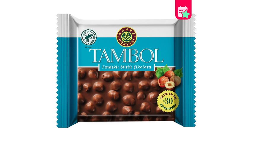 Kahve Dünyası Tambol Milk Chocolate with Hazelnuts 77 g
