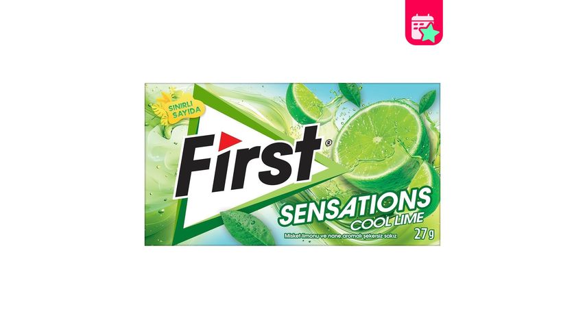 First Sensations Lime and Mint Flavored Sugar-Free Gum 27 g