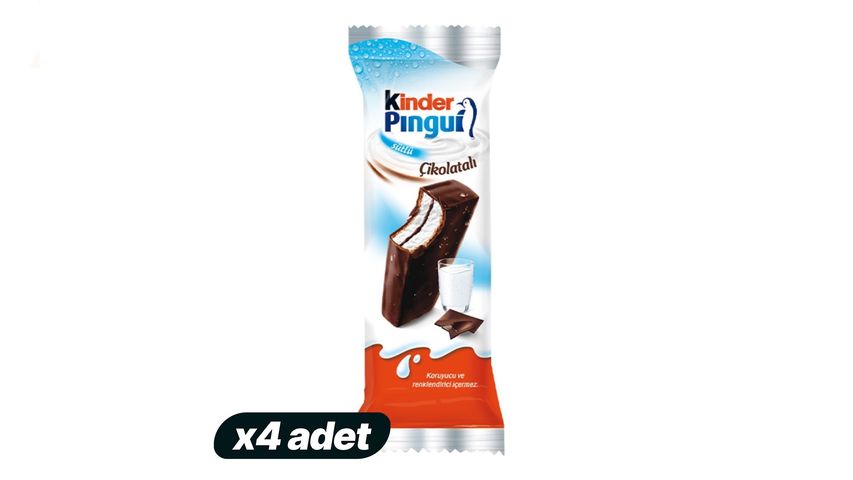4'lü Kinder Pingui Çikolatalı Kek Paketi