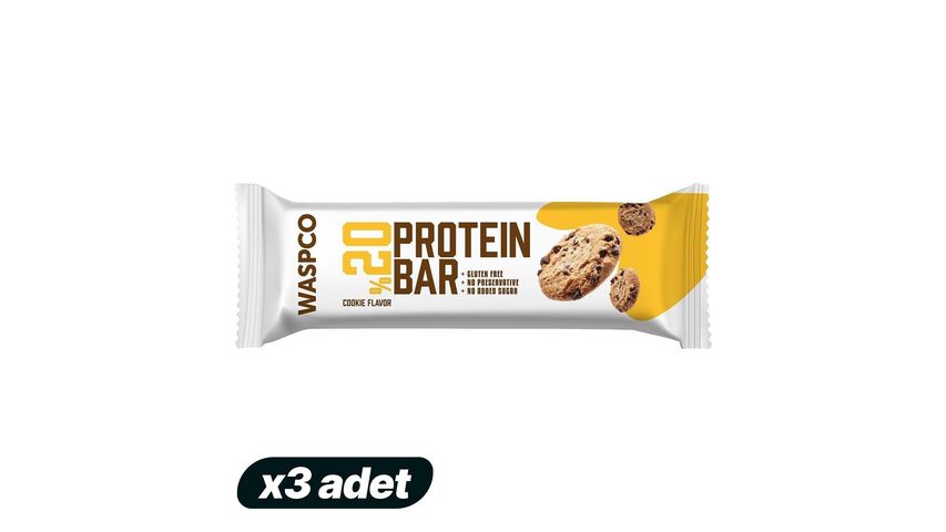 3x Waspco Cookie Flavored Protein Bar 40 g Bundle