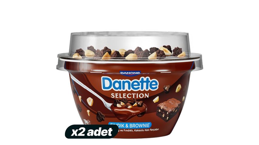 2x Danette Selection Hazelnut & Brownie 124 g Bundle