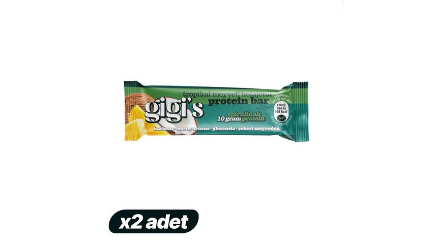2x Gigis Tropical Fruit Collagen Protein Bar Bundle