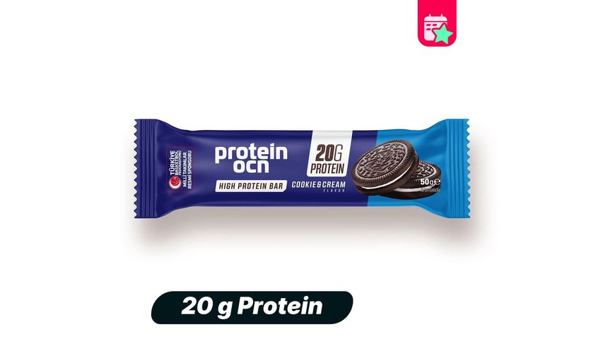Protein Ocn Cookie & Cream Flavored High Protein Bar 50 g