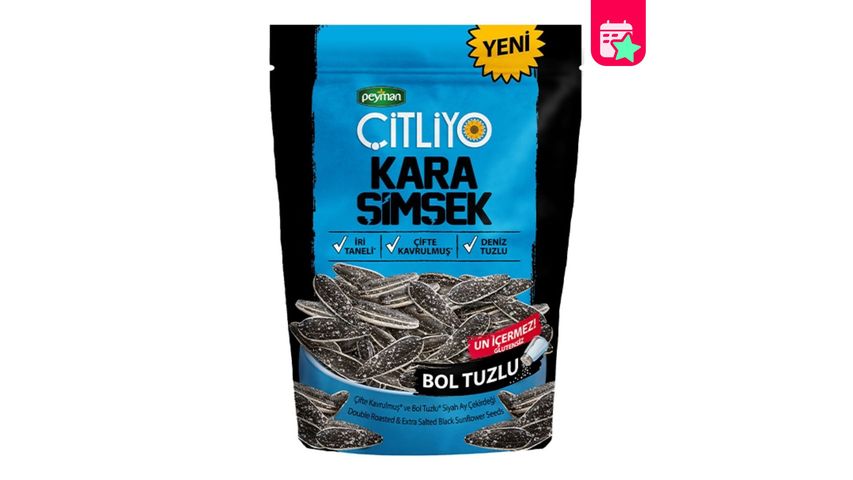Peyman Çitliyo Black Lightning Rich Salted Sunflower Seeds 120 g