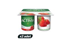 2x Activia Probiotic Strawberry Yogurt 4 x 100 g Bundle