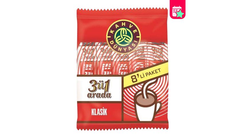 Kahve Dünyası 3 in 1 Classic 8 Pack