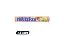 3 x Mentos Fruit Flavored Chewy Dragee Candy 37.5 g Bundle