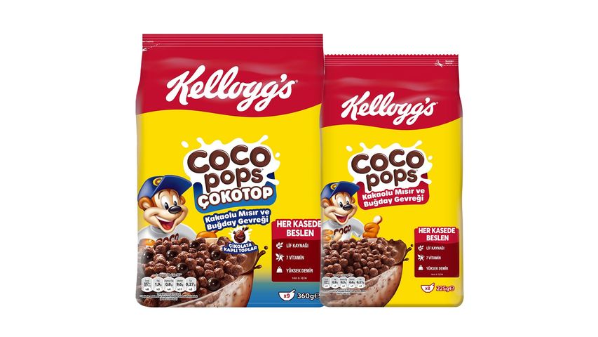 Kellogg’s Coco Pops Balls 225 g & Choco Pops 360 g Bundle