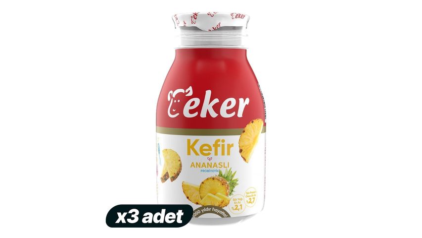 3x Eker Pineapple Kefir 200 ml Bundle