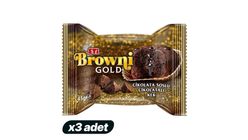 3'lü Eti Browni Gold Çikolatalı Kek Paketi