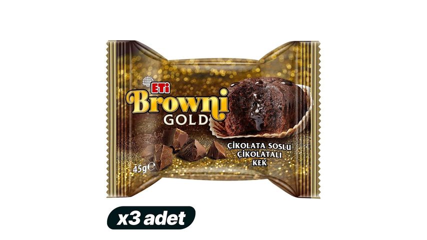 3x Eti Browni Gold Chocolate Cake Bundle