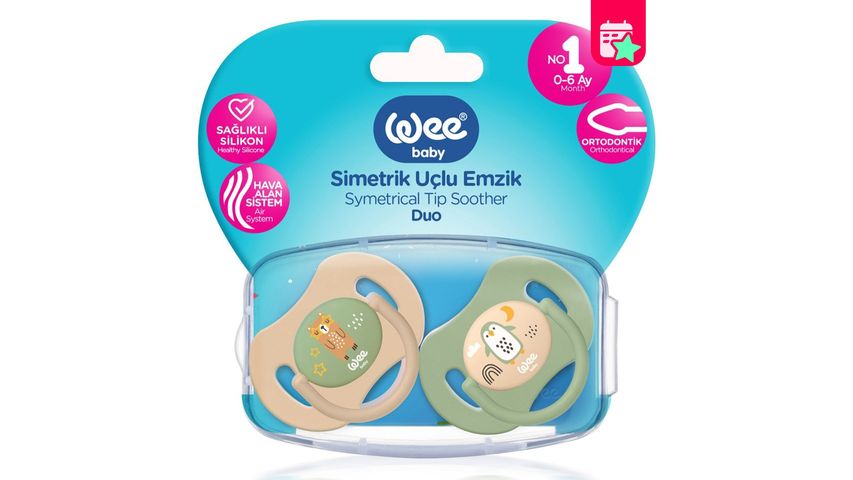 Wee Baby Duo Symmetrical Nipple Pacifier 0-6 Months No:1