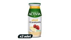 2x Activia Shot Strawberry & Banana 80 ml Bundle