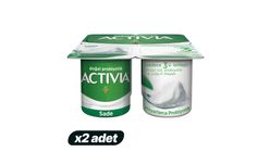2x Activia Probiotic Plain Yogurt 4 x 100 g Bundle