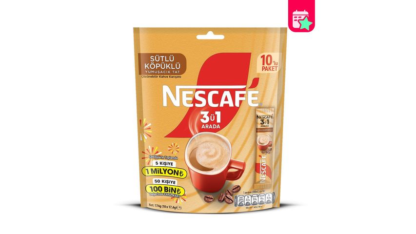 Nescafé Nescafe 3in1 Milk Foam Instant Coffee 10 x 17.4 g