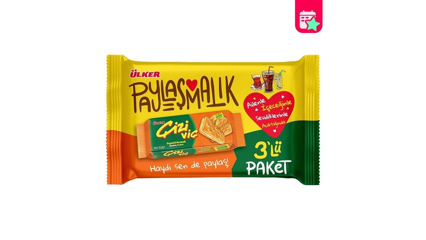 Ülker Çiziviç Cheese Sandwich Crackers 3-Pack 246 g