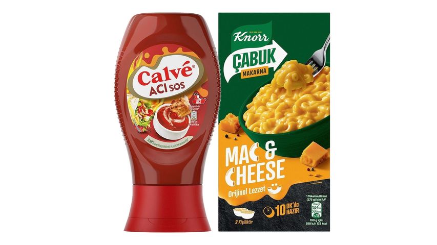 Calvé Hot Sauce & Knorr Instant Mac & Cheese Bundle