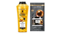 Gliss Oil Nutritive Nourishing Shampoo 400 ml & Gliss 4-in-1 Repairing & Reconstructing Ultimate Repair Hair Mask 10 ml Bundle