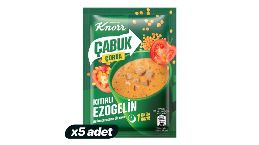 5x Knorr Crispy Ezogelin Instant Soup Bundle