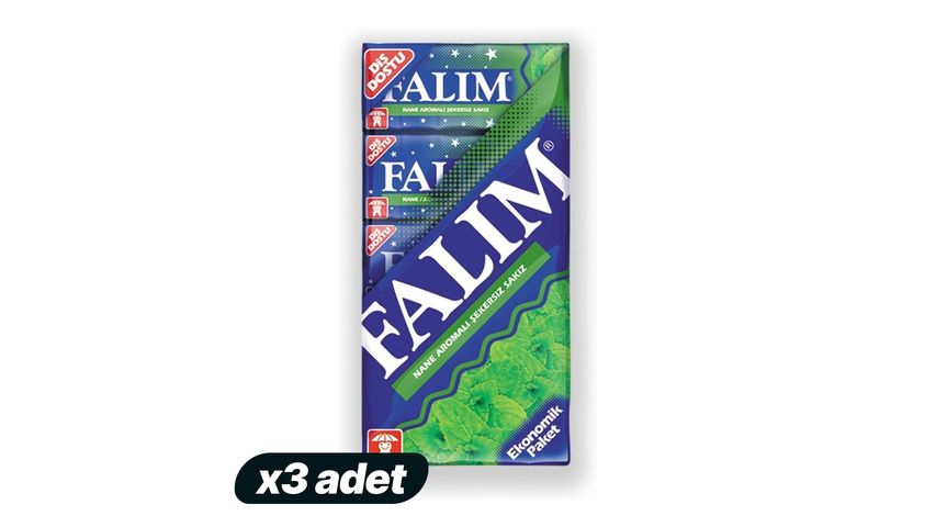3'lü Falım Nane Aromalı 5'li Sakız Paketi