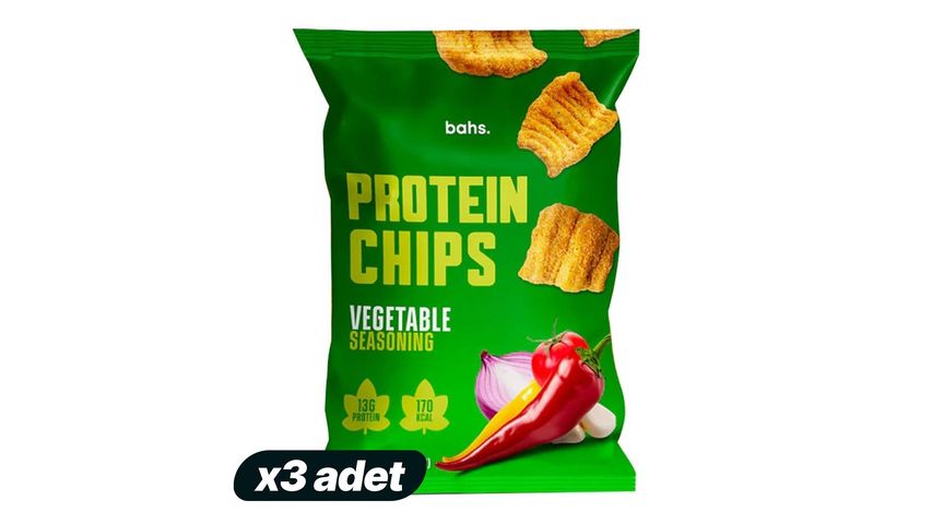 3x Bahs Vegetable Spiced Protein Chips 50 g Bundle