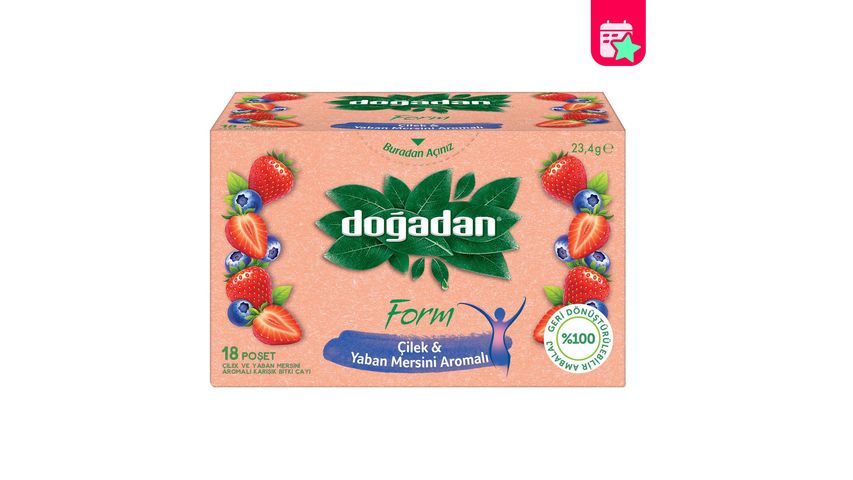 Doğadan Strawberry & Blueberry Flavored Form Tea 18 Bags