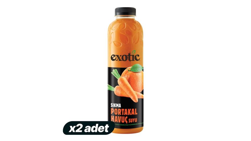 2'li Exotic Portakal & Havuç Suyu 750 ml Paketi