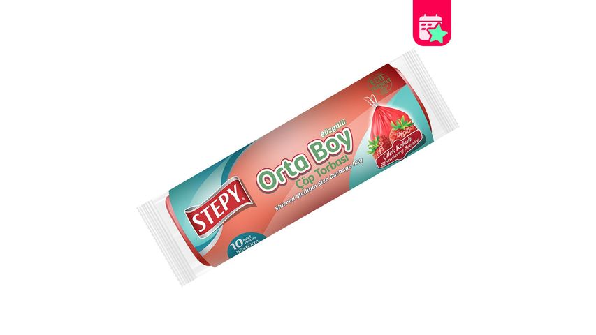 Stepy Drawstring Medium Strawberry Scented Trash Bags 10 Pack