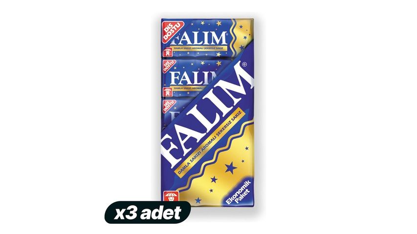 3'lü Falım Damla Sakızlı 5'li Sakız Paketi