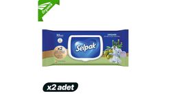2'li Selpak® Organik Bambu Özlü & Organik Zeytinyağlı Islak Mendil 50 Yaprak Paketi