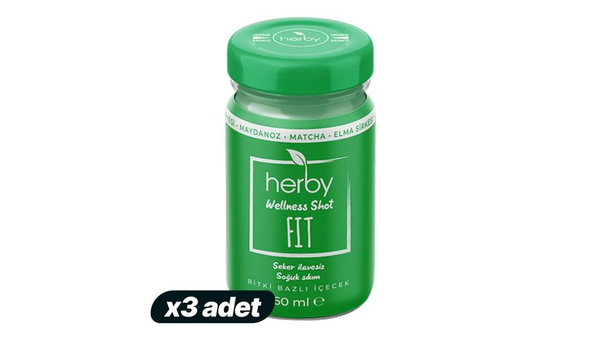 3'lü Herby Fit Shot 60 ml Paketi