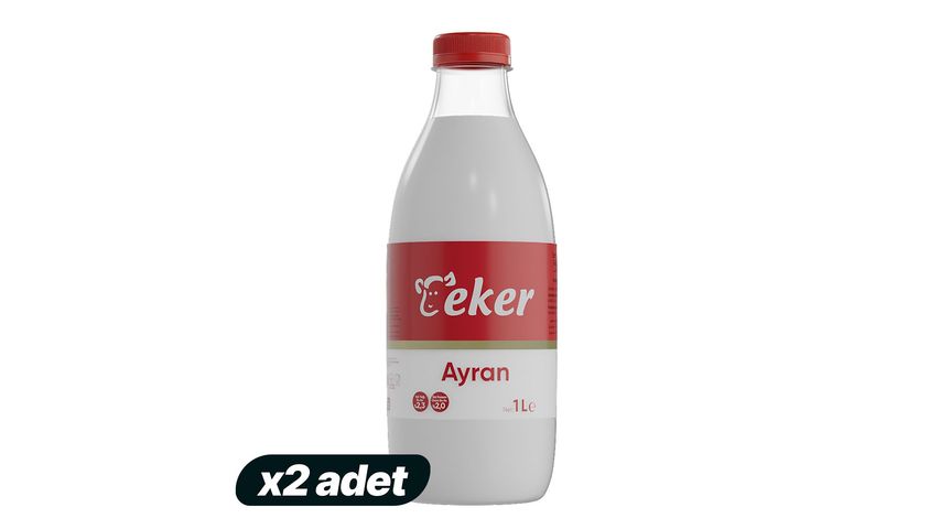 2'li Eker Ayran Pet Şişe 1 L Paketi