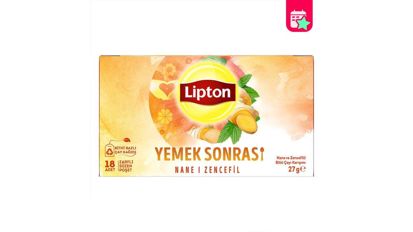 Lipton After Meal Mint & Ginger Herbal Tea 18 Bags 27 g
