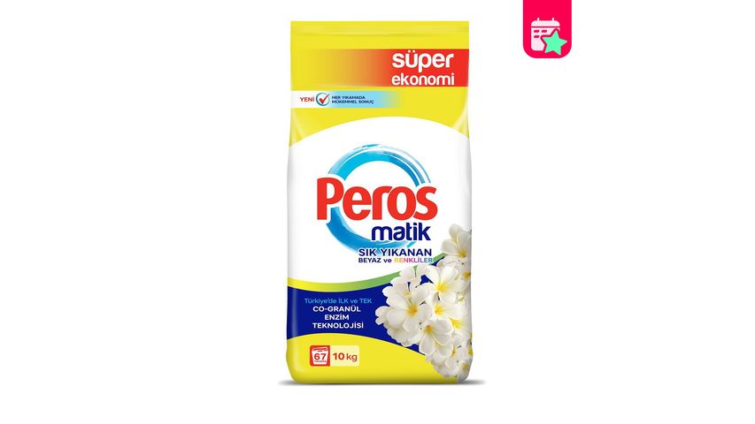 Peros Frequent Washers Powder Laundry Detergent Jasmine Flower 10 kg