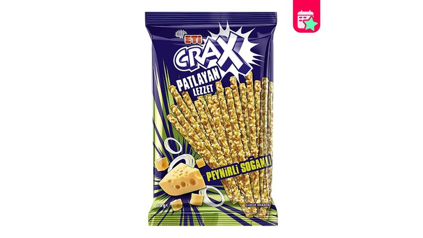 Eti Crax Exploding Flavor Cheese Onion Crackers 50 g