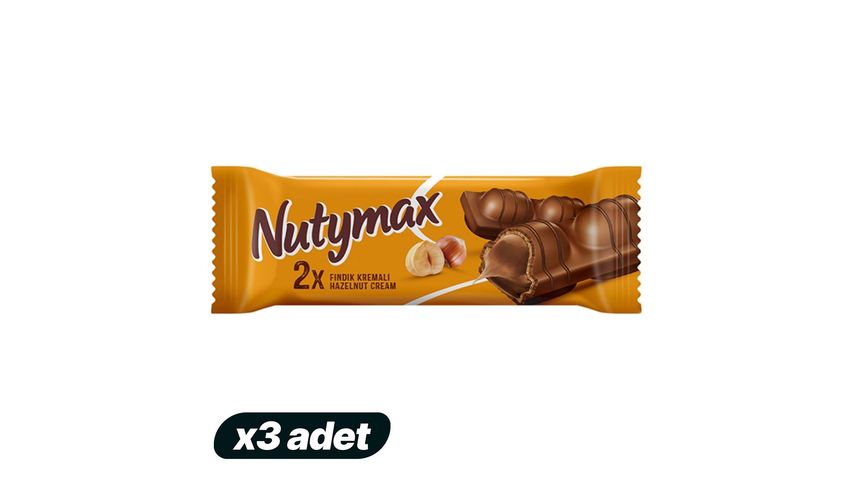 3'lü Nutymax Fındık Kremalı Gofret Paketi