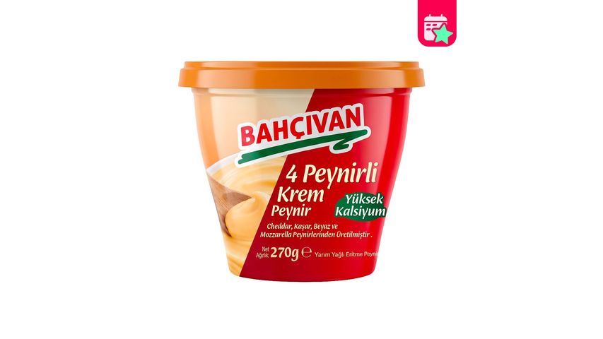 Bahçıvan Reduced Fat Four Cheese Cream Cheese 270 g