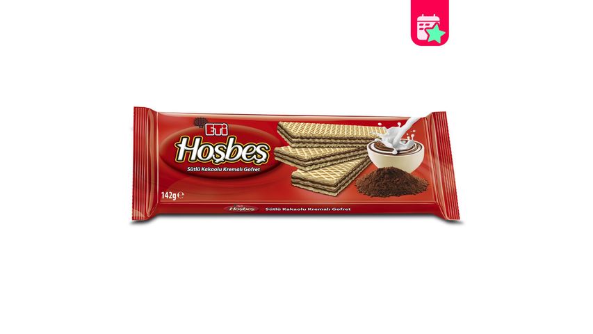 Eti Hoşbeş Milk Cocoa Cream Wafer 142 g