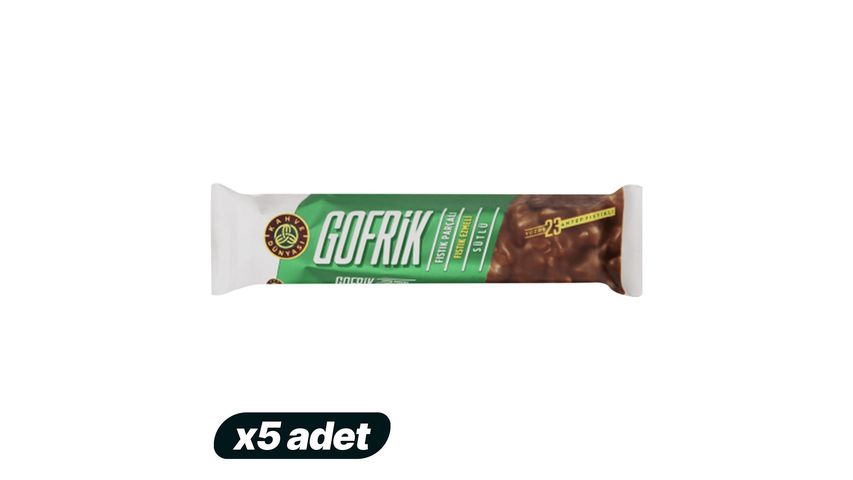 5'li Kahve Dünyası Gofrik Fıstıklı Sütlü Gofret Paketi