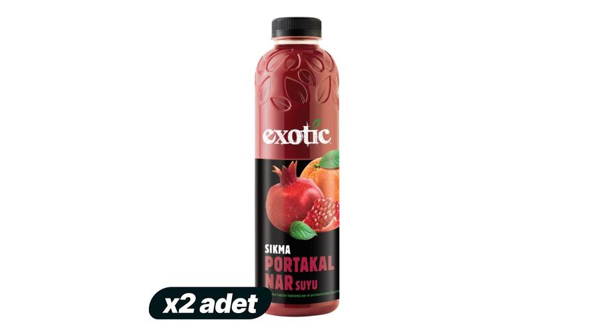 2'li Exotic Sıkma Portakal Nar Meyve Suyu 750 ml Paketi