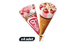 4x Algida Cornetto Classico Strawberry 120 ml Bundle