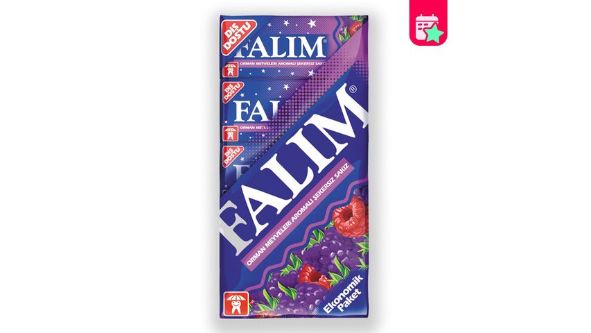 Falım Forest Fruits Flavored Sugar-Free Gum 5-Pack 35 g