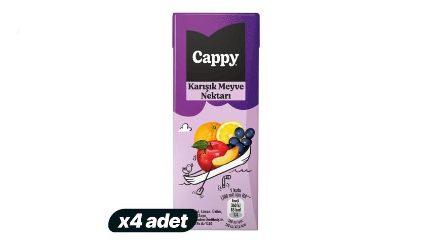 4x Cappy Mixed Fruit Juice 200 ml Bundle