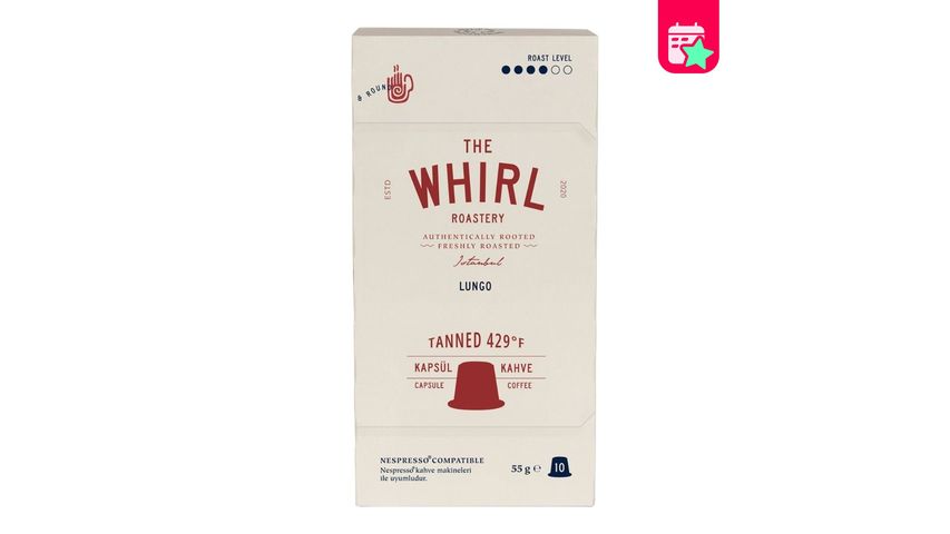 The Whirl Lungo Medium Capsule Coffee 55 g