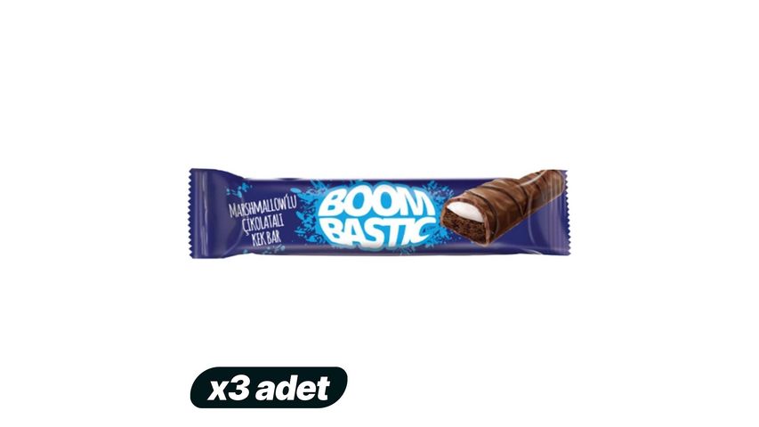 3'lü Boombastic Marshmallow Çikolatalı Kek 40 g Paketi