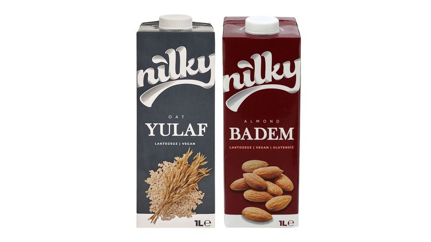 Nilky Yulaflı İçecek 1 L & Nilky Badem 1 L Paketi