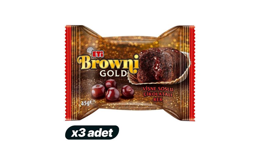 3x Eti Browni Gold with Sour Cherry Bundle